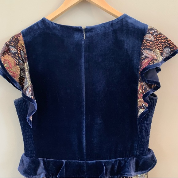 Rebecca Taylor | Glistening Rose Velvet Ruffle Dress | SOLD OUT - Picture 13 of 16